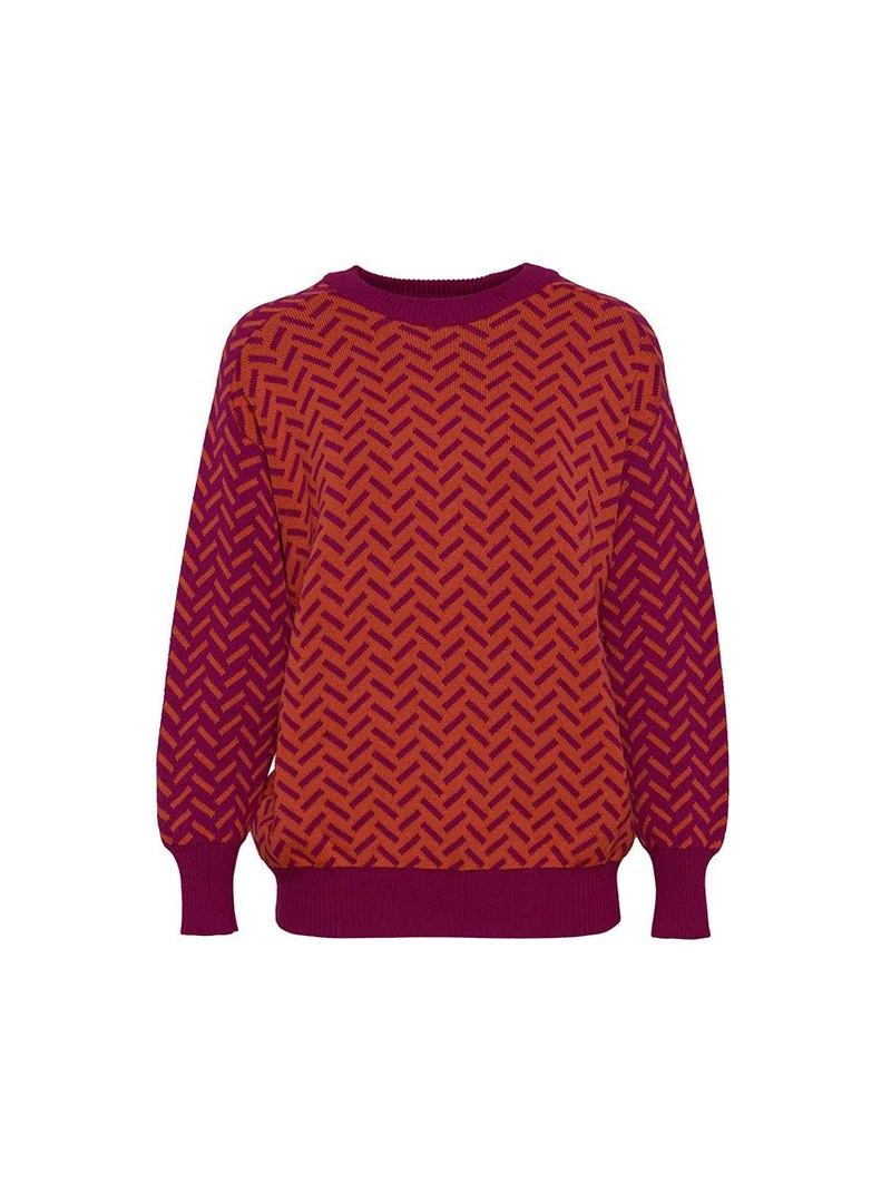 Pull jacquard orange Cindy