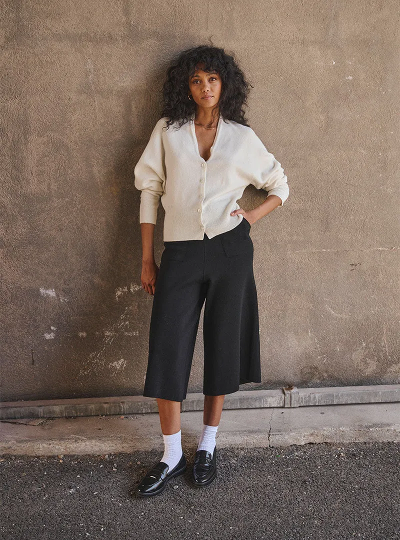 Gilet laine mérinos et cachemire blanc Carole