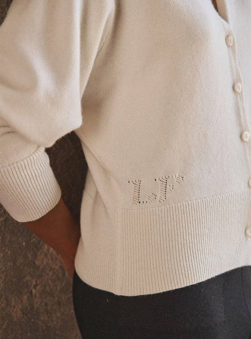 Gilet laine mérinos et cachemire blanc Carole
