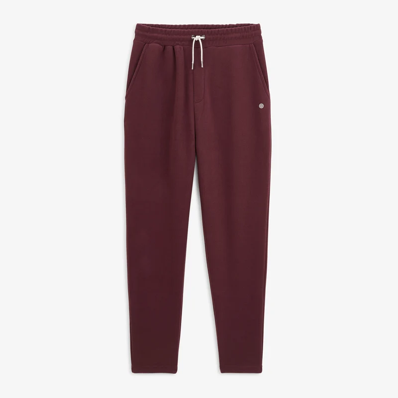 Jogging 100% coton French Rib rouge Paolo