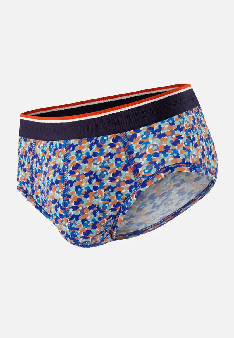 Slip bleu à motif confetti en coton - Terrible Confetti Bleu Nautique