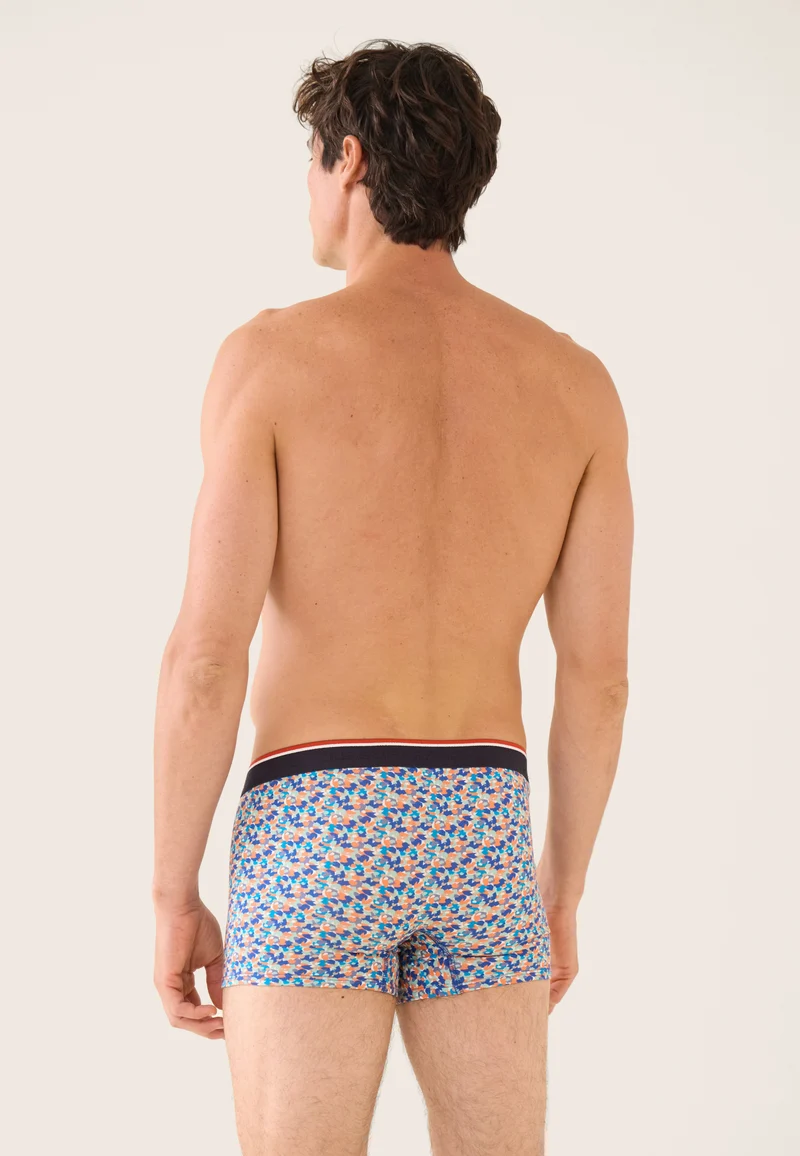 Boxer bleu à motif confetti en coton - Marius Confetti Bleu Nautique