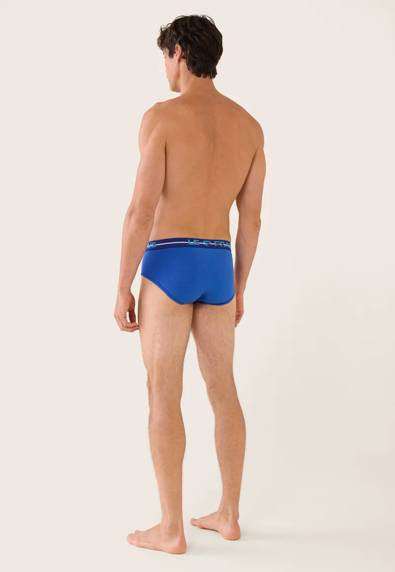 Slip bleu en coton - Intrépide Bleu Nautique