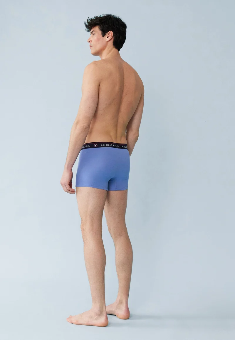 Lot de 3 boxers en coton - Boxers Cherry Marine Bleu Jean