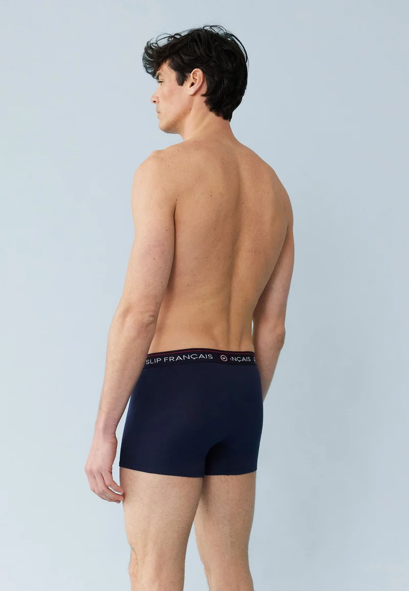 Lot de 3 boxers en coton - Boxers Cherry Marine Bleu Jean