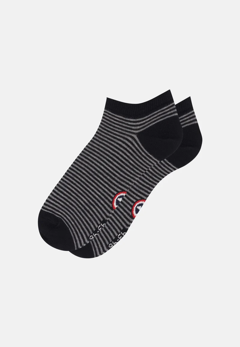 Socquettes marinière noir et gris - Tonnerre Mariniere Noir Gris