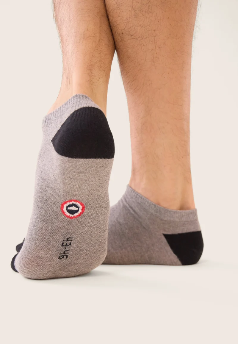 Socquettes gris et noires - Tonnerre Gris Anthracite Noir