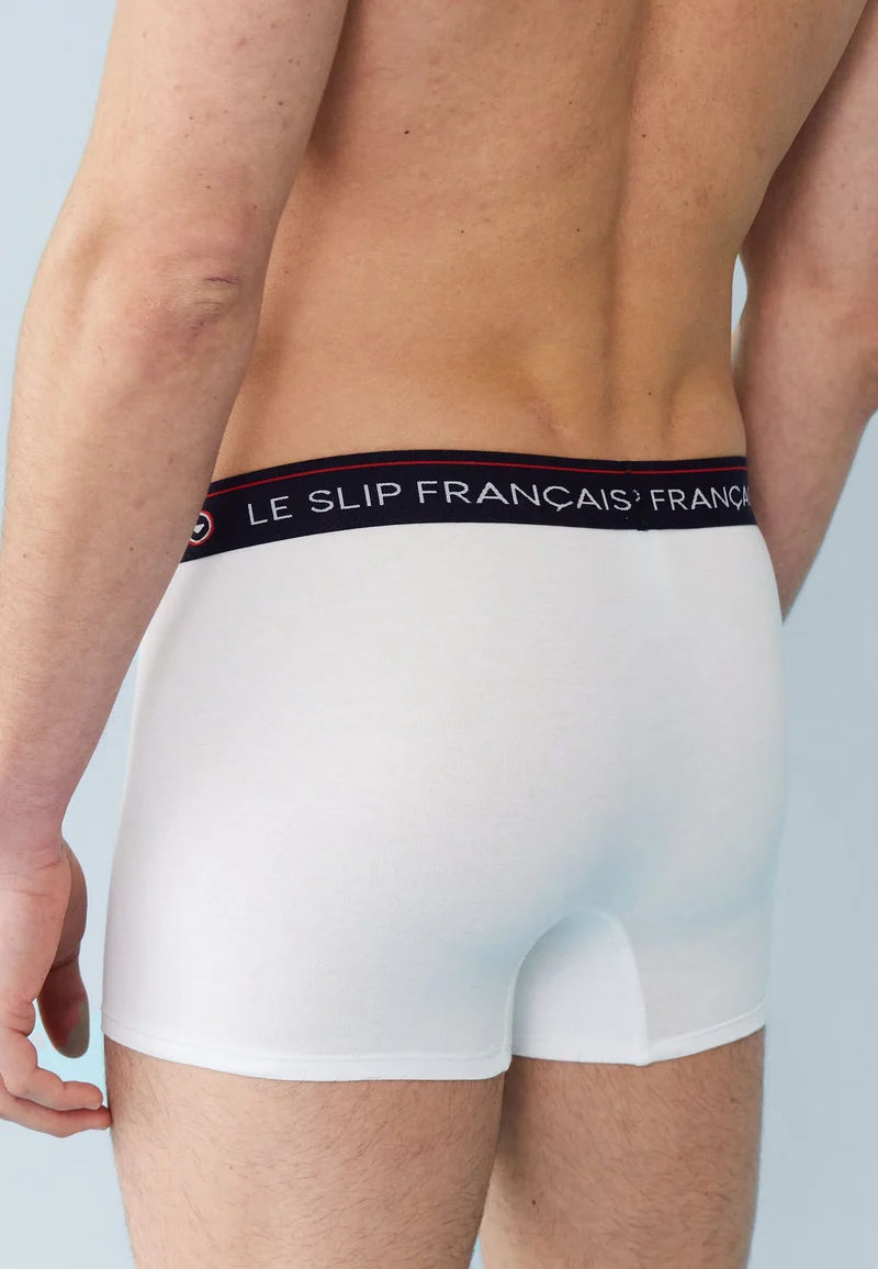 Lot de 3 boxers en coton - Boxers Marinière Rouge Blanc Marinière Bleu