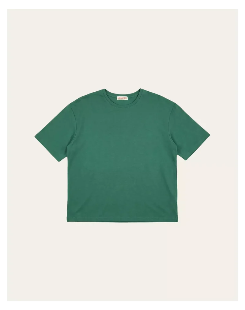 T shirt Oversize femme Vert bouteille coton modal