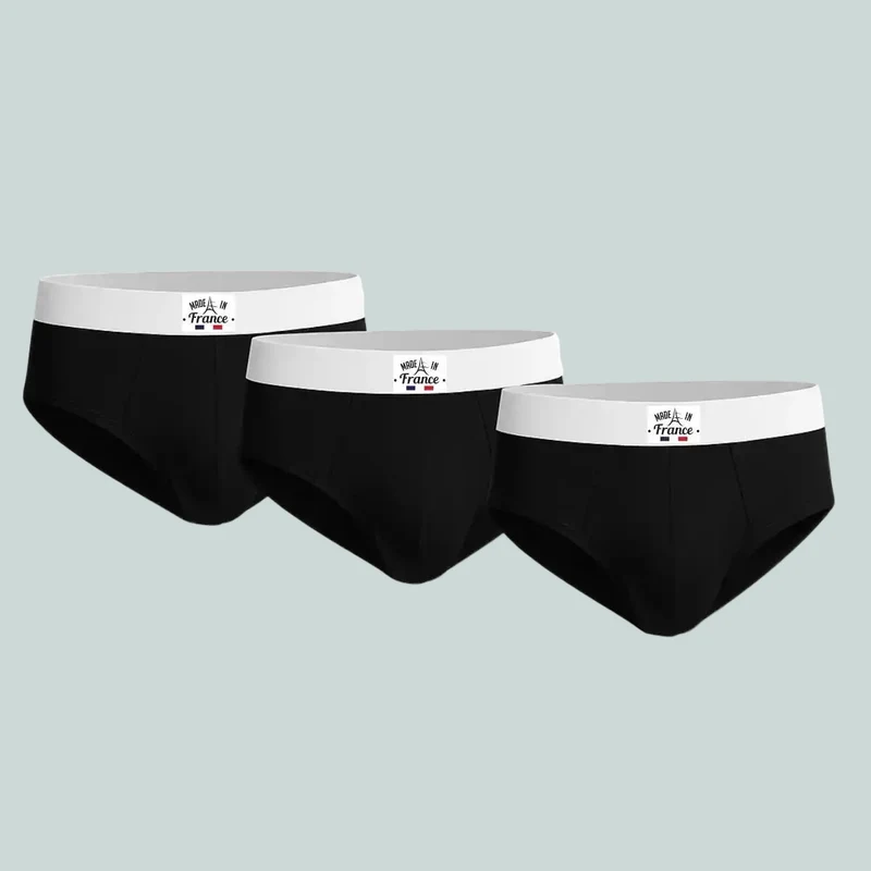 Lot de 3 slips noir