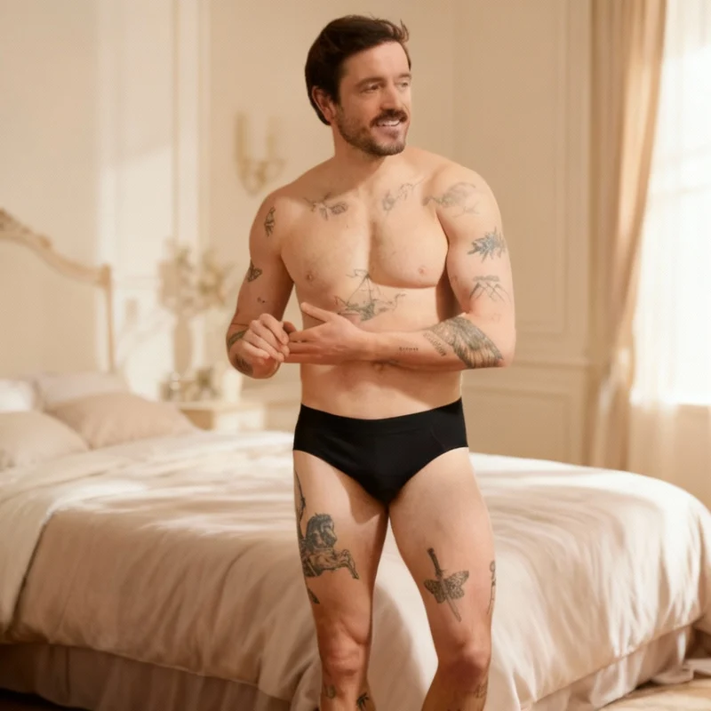 Slip homme coton modal Noir