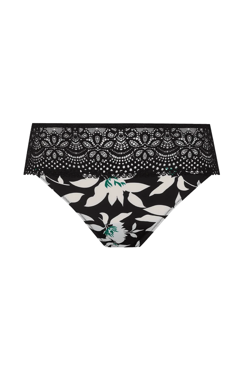 Slip brésilien dentelle et microfibre L'irrésistible - Jasmin