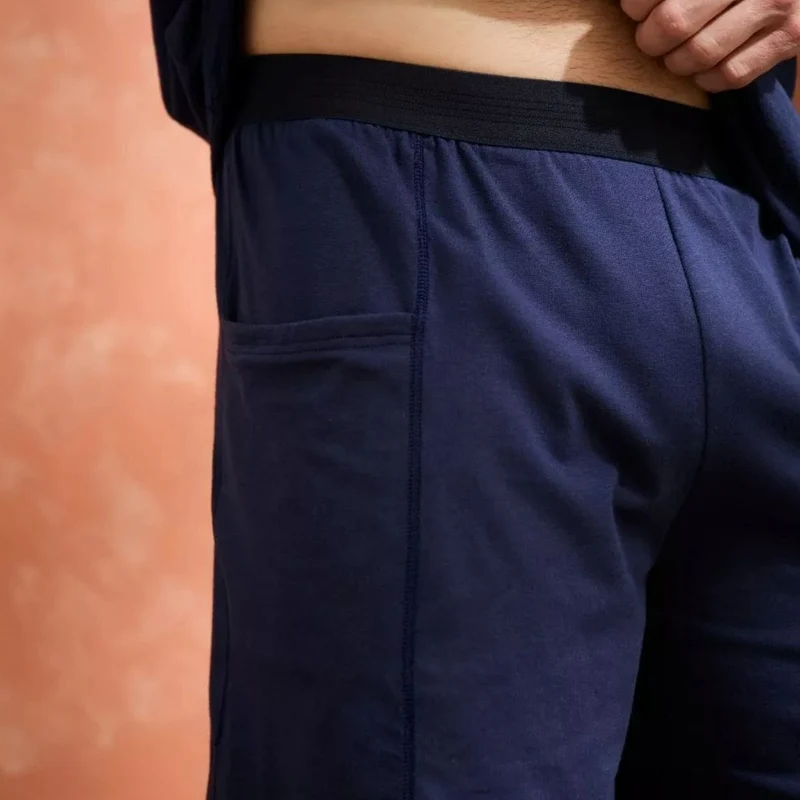 Short coton Homme Marine