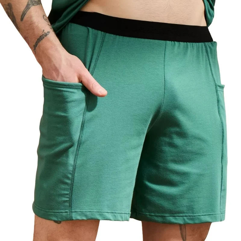Short coton Homme Vert