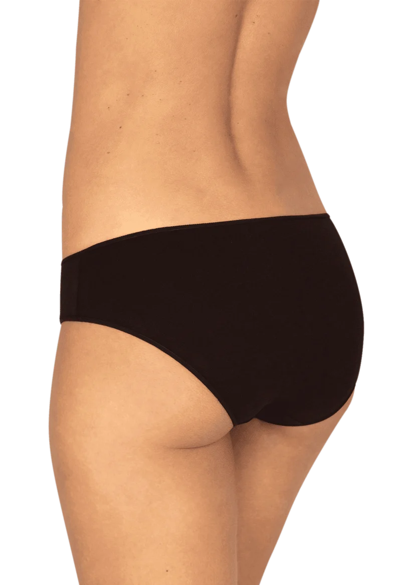 Lot de 3 Slips - Trio Imprimé Floral - Noir / imprimé nacre