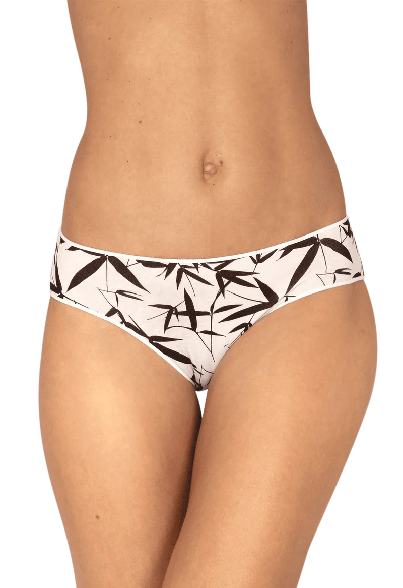 Lot de 3 Slips - Trio Imprimé Floral - Noir / imprimé nacre
