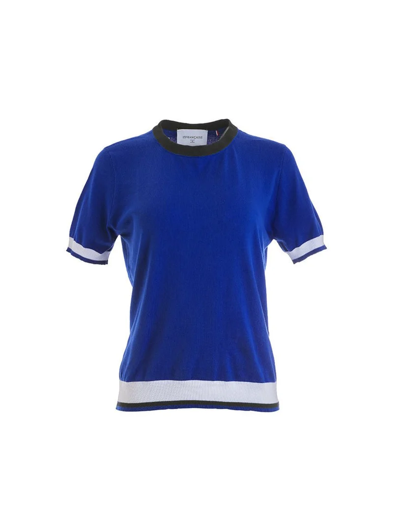 Top coton bleu Baptistine