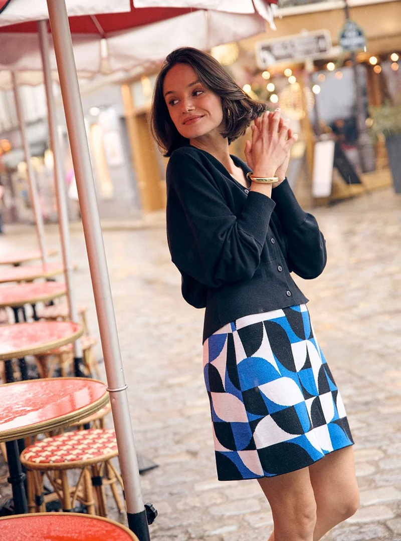 Jupe courte jacquard Beryl