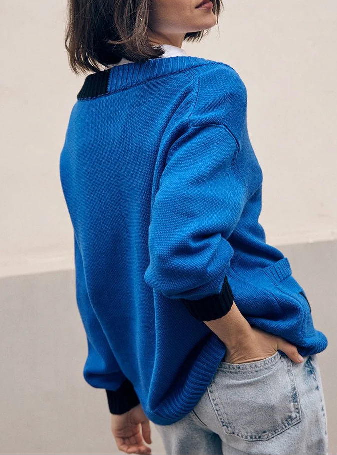 Veste gilet bleu Bernadette