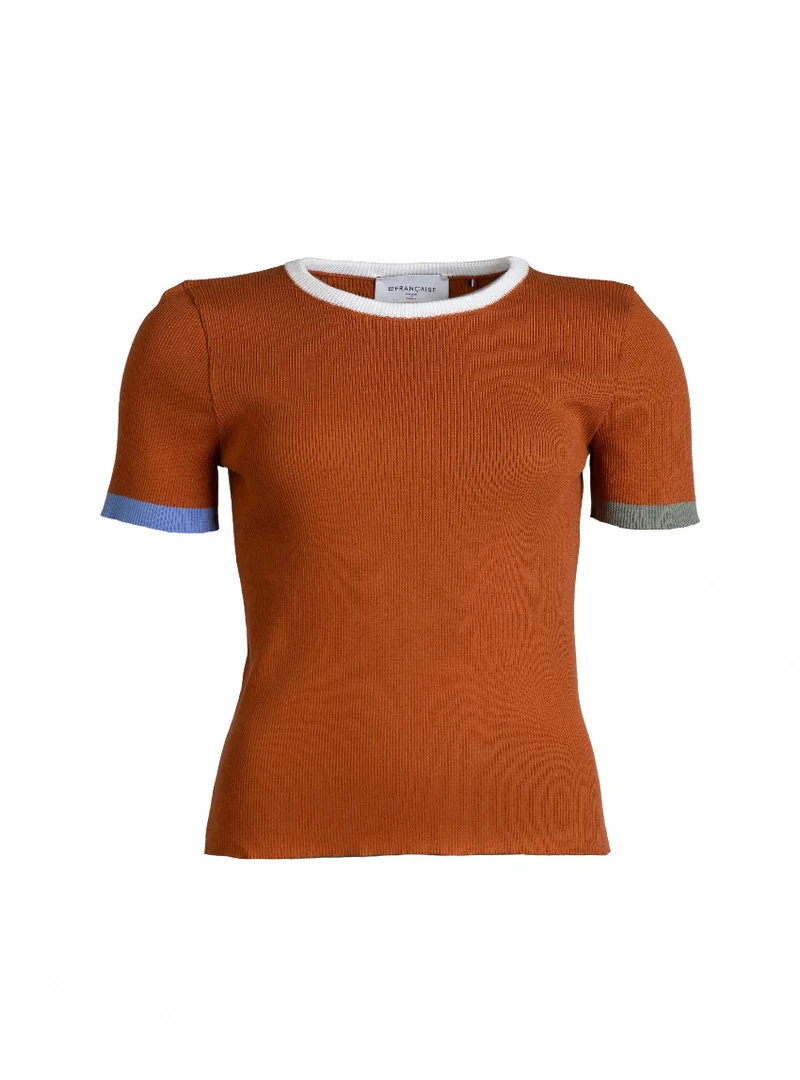 Top manches courtes en maille coton Bastienne