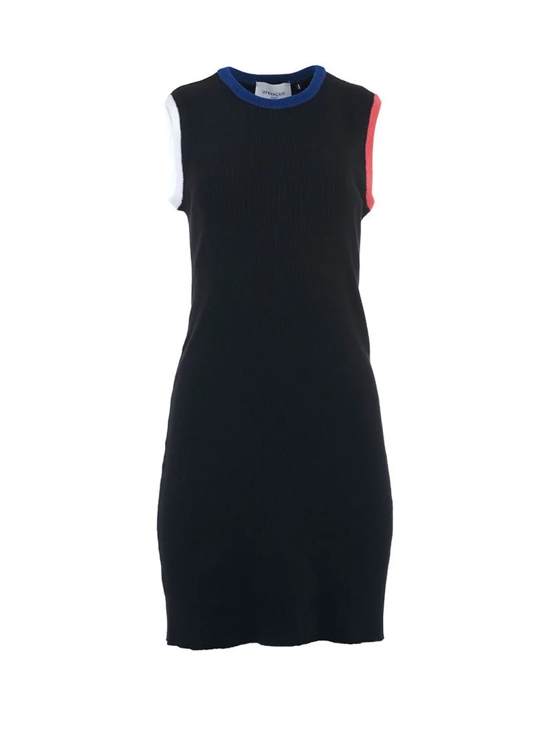 Robe courte en maille noire Béatrice