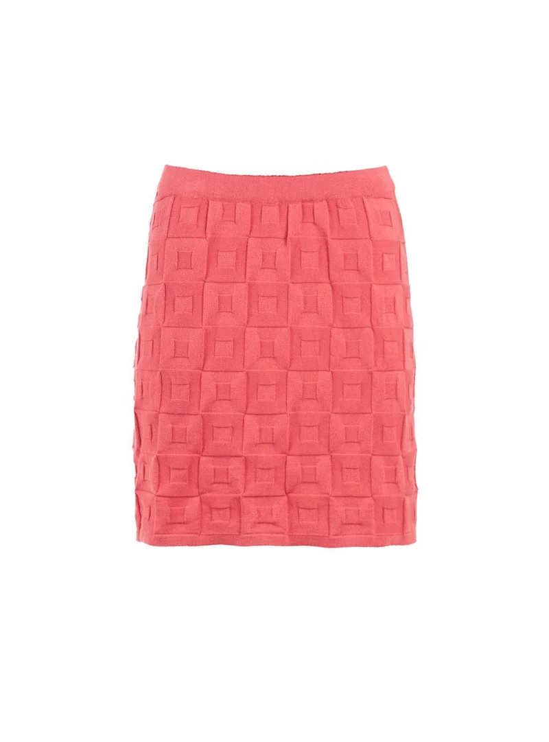 Jupe courte coton rose pastèque Bérengère