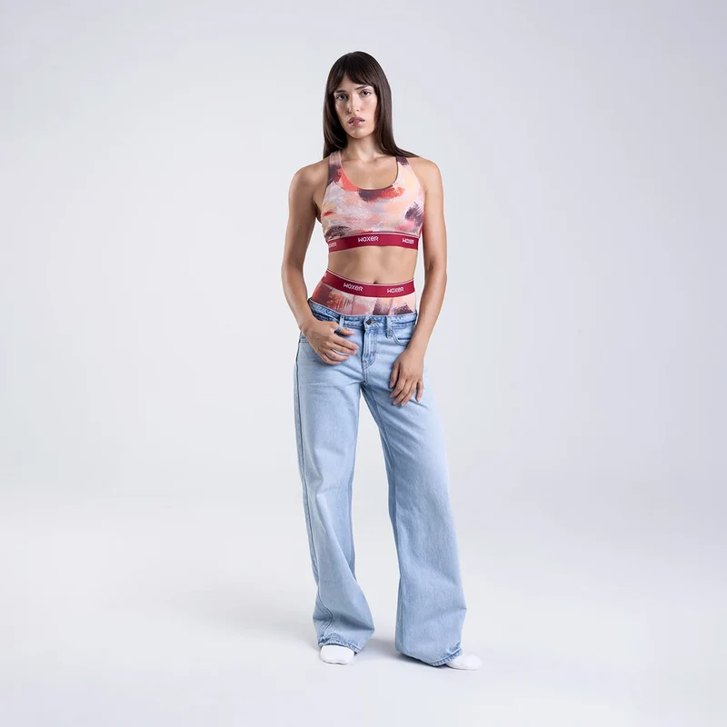 Baller High Waisted Crimson Canvas
