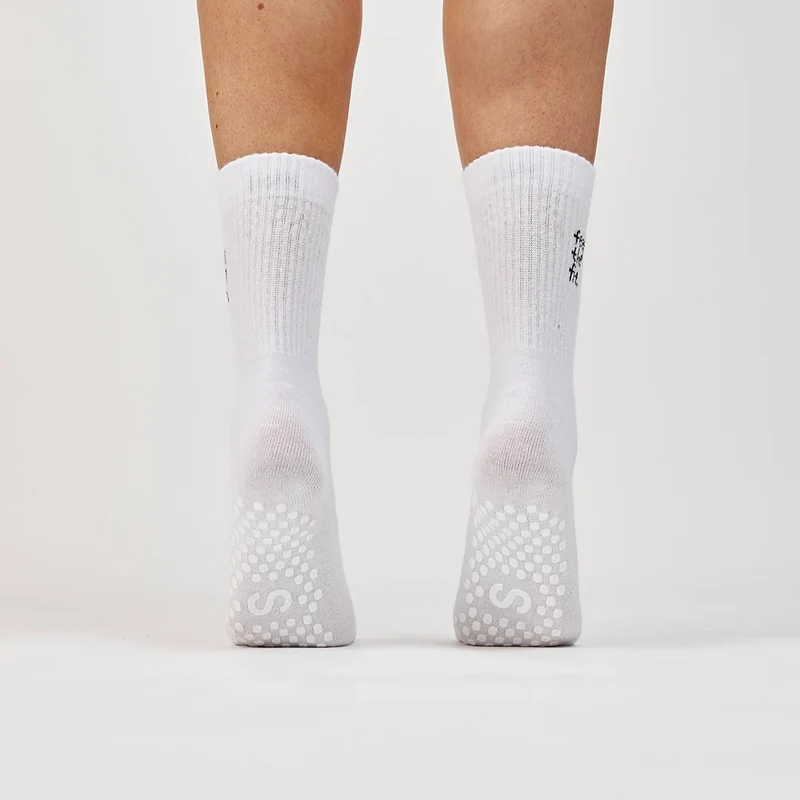 Pilates Socken | Weiß (Logo)