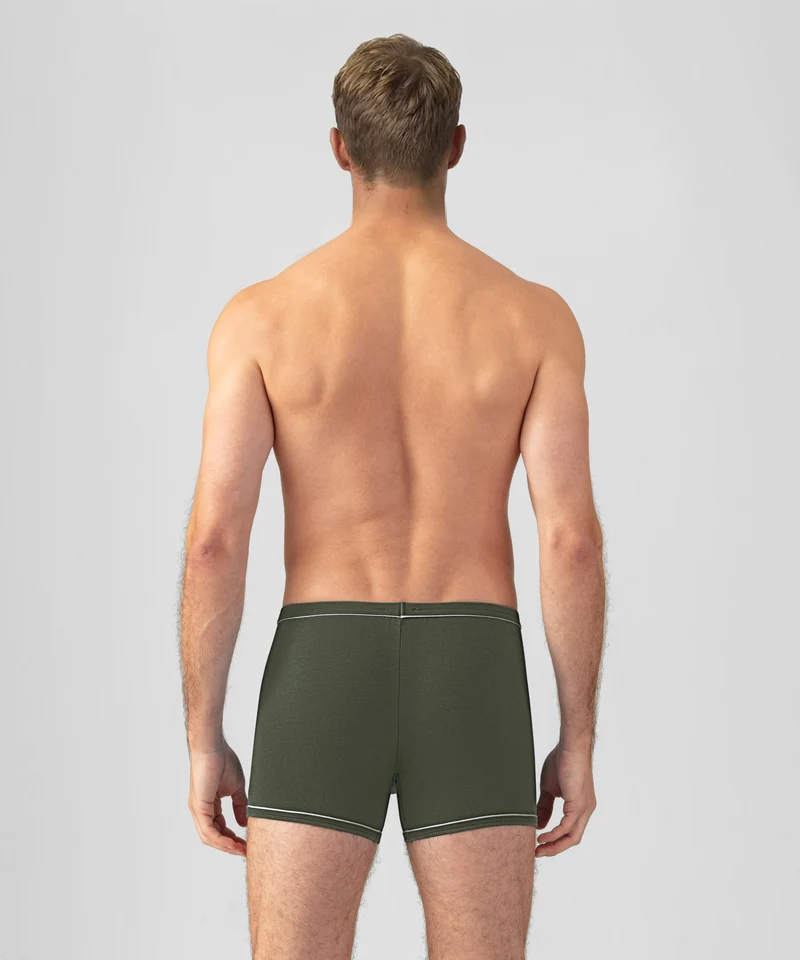 Boxer Briefs w. Piping: Military Green
