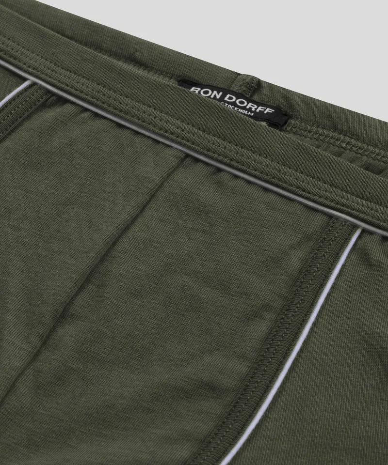 Boxer Briefs w. Piping: Military Green