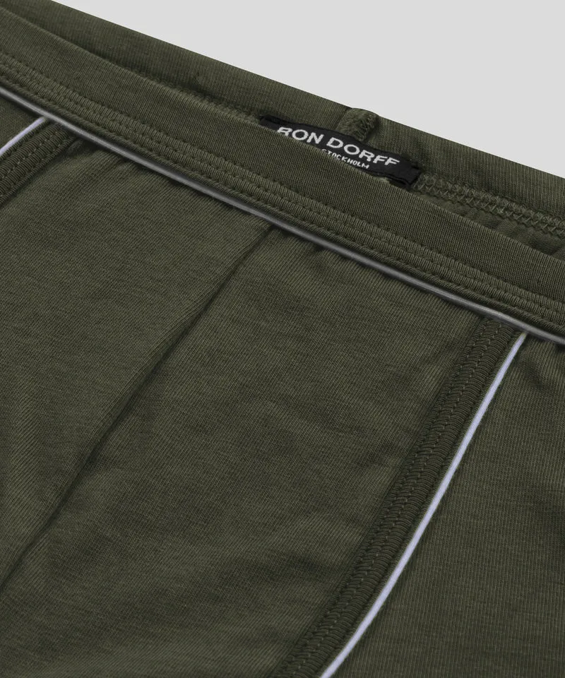 Y-Front Briefs w. Piping: Military Green