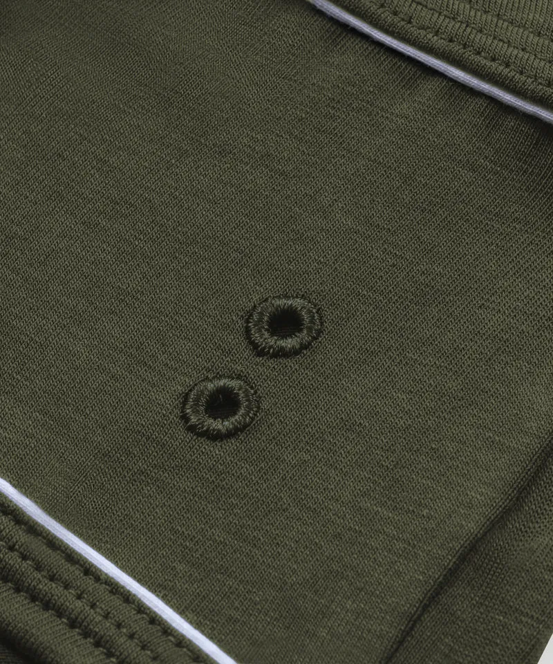 Y-Front Briefs w. Piping: Military Green