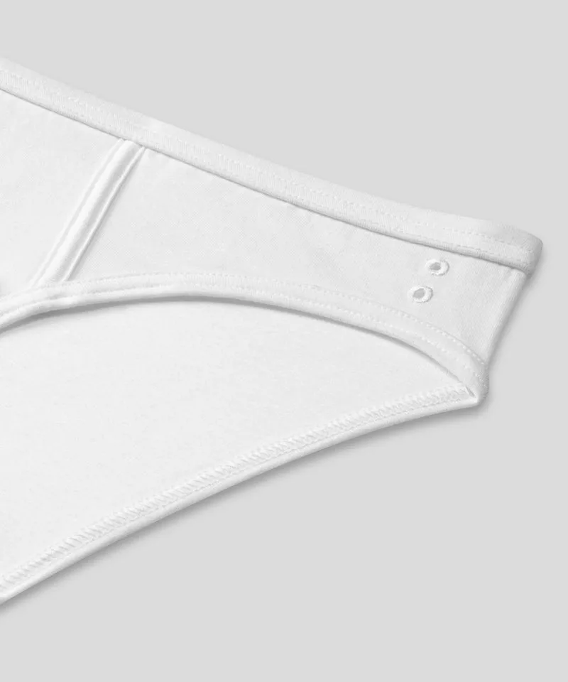 Slim Y-Front Briefs: White