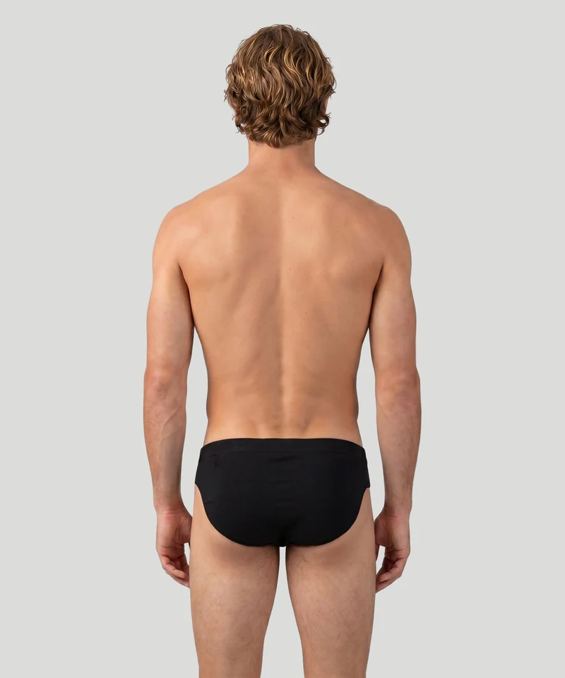 Slim Y-Front Briefs: Black