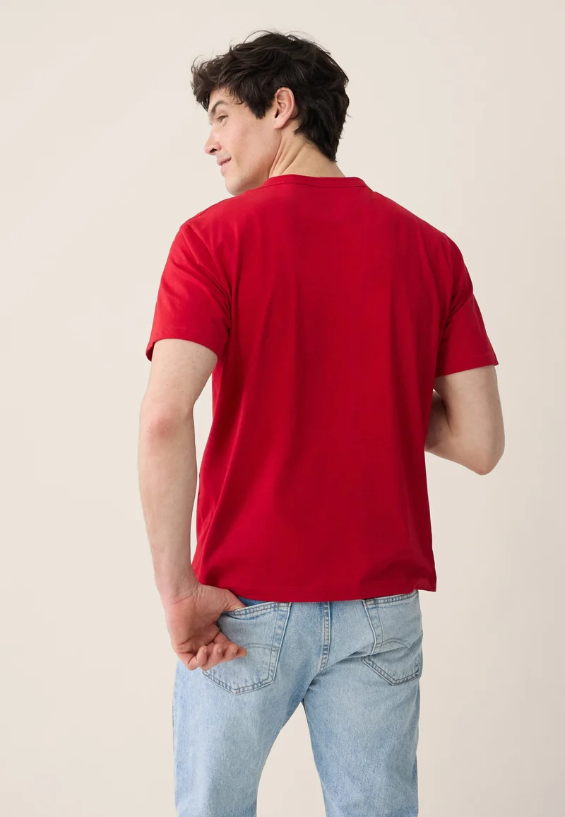 T-shirt homme rouge à manches courtes en coton - Formidable Rouge Cerise