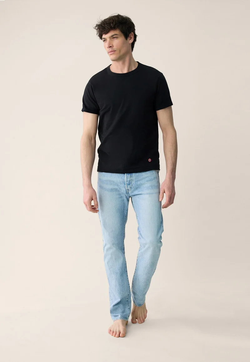 T-shirt homme noir à manches courtes en coton - Formidable Noir