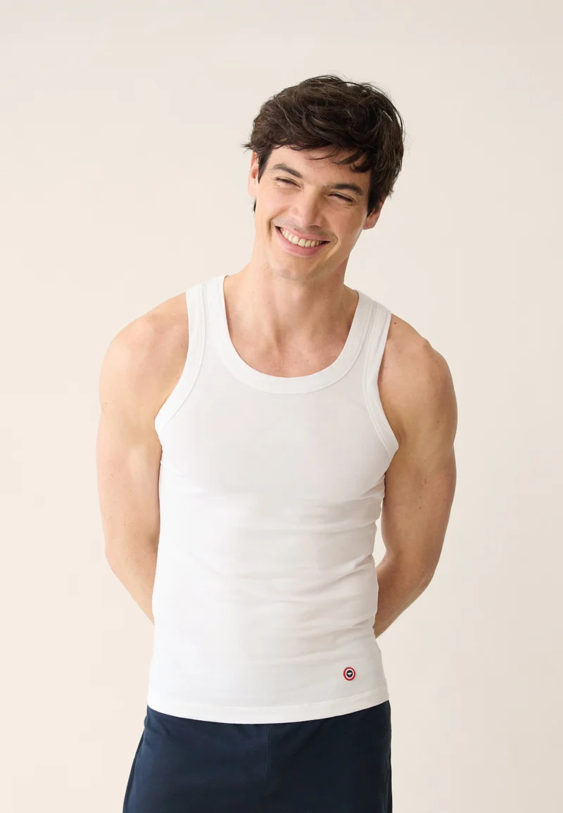 Débardeur homme blanc en coton - Fulminant Blanc