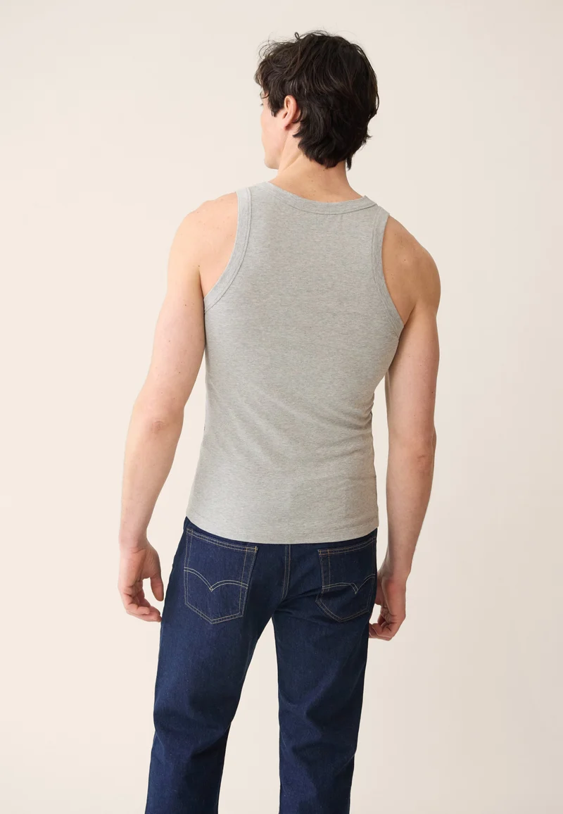 Lot de 2 débardeurs en coton - Débardeurs Fulminant Gris Chiné Blanc