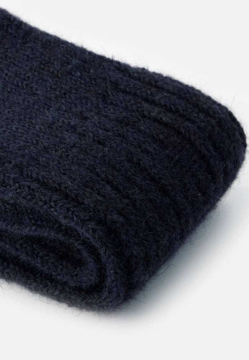 Lot de 2 chaussettes mi-hautes bleu marine et gris en mohair - Chaussettes Bleu Marine Gris