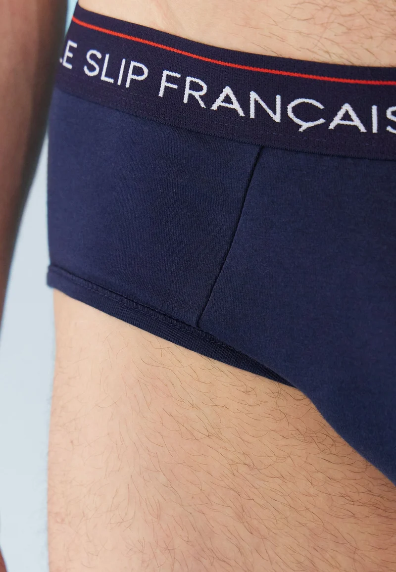 Lot de 7 slips bleu marine en coton - Slips Bleu Marine