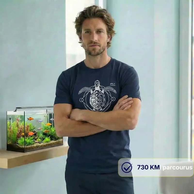 T-shirt Homme bleu | Tortue