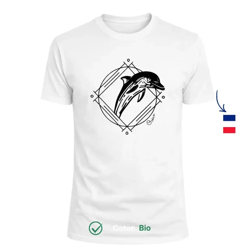 T-shirt Homme blanc | Dauphin