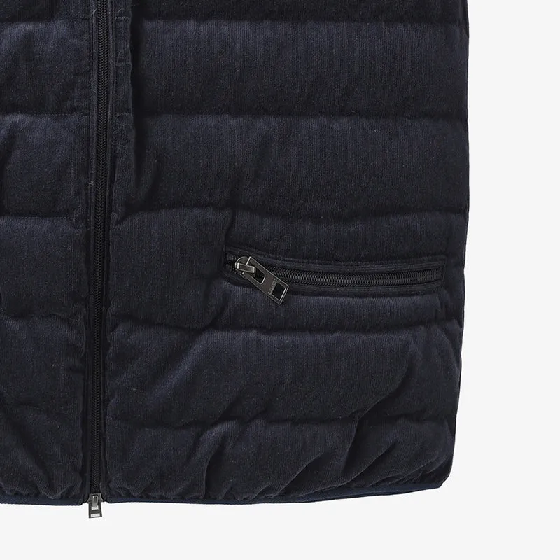 Doudoune Damiano sans manches velours dark navy