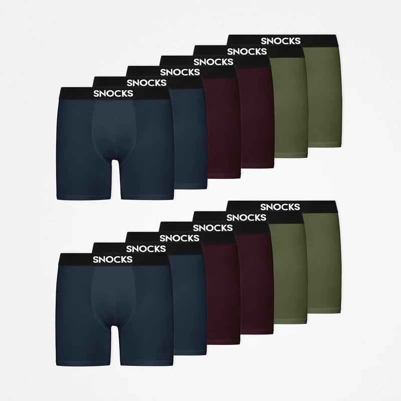 Lange Boxershorts | Mix (Rot/Olive/Blau)