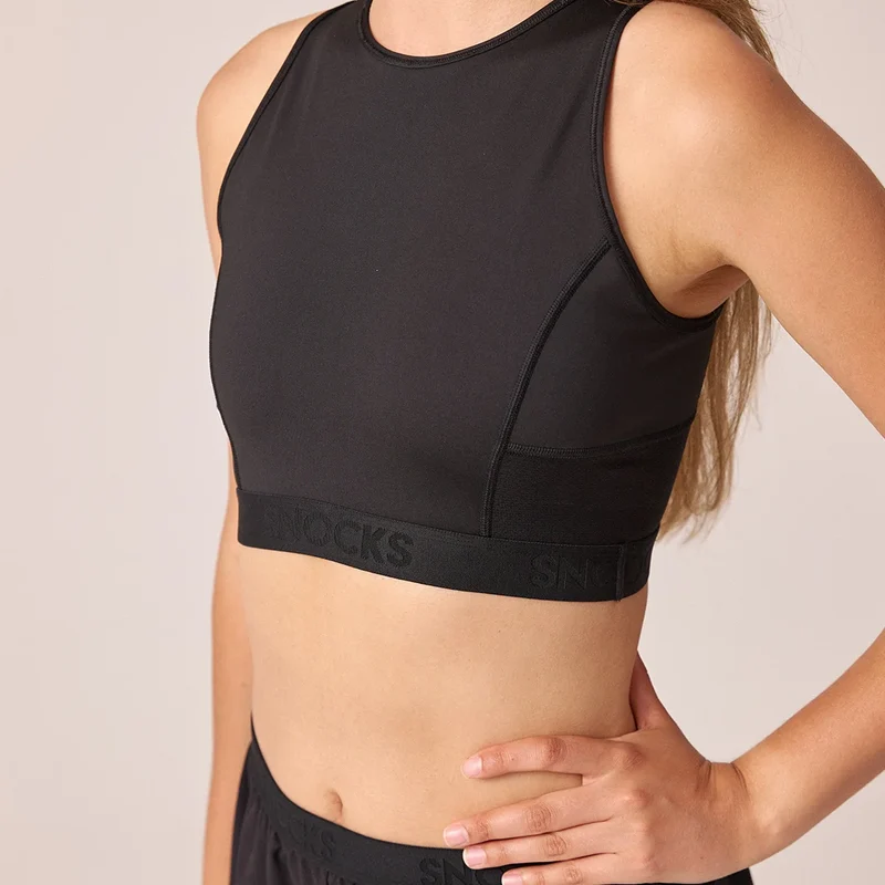 Sport-BH mit Logo | Schwarz