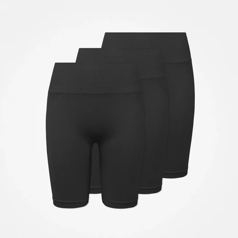 Radlerhose Seamless Damen | Schwarz