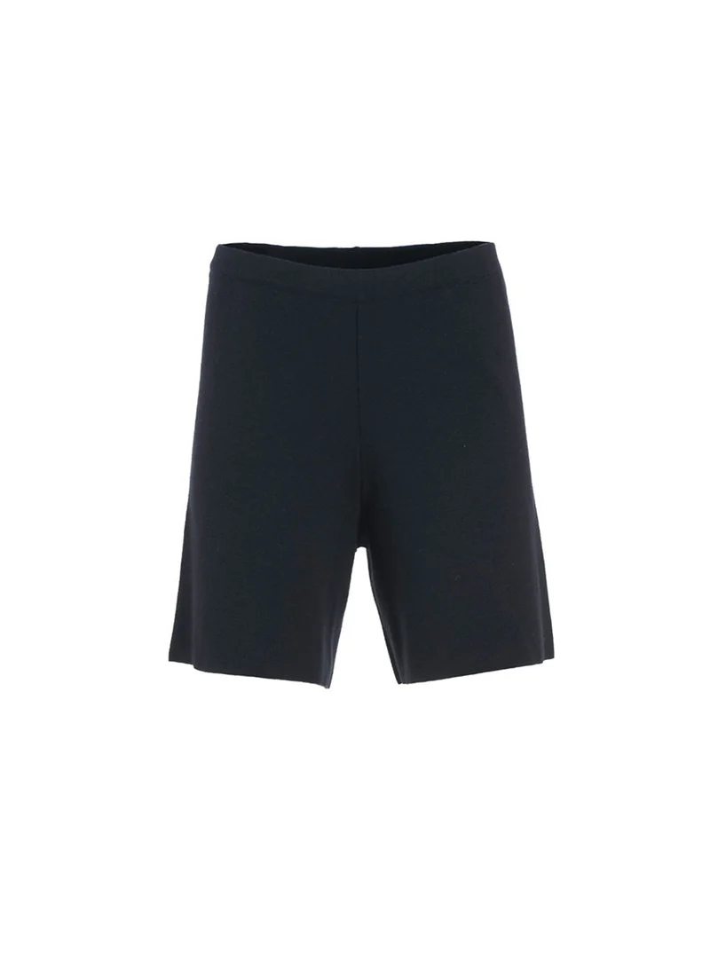 Short maille coton noir Bella
