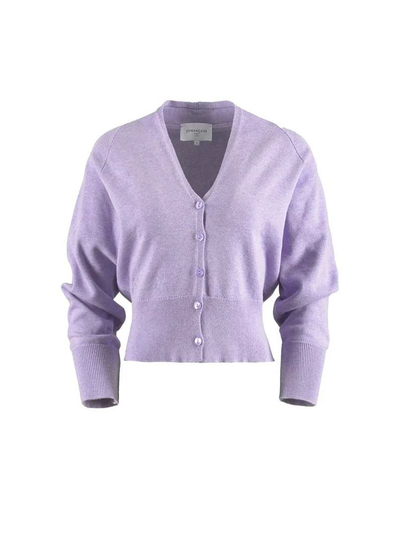 Gilet col v parme Bertille