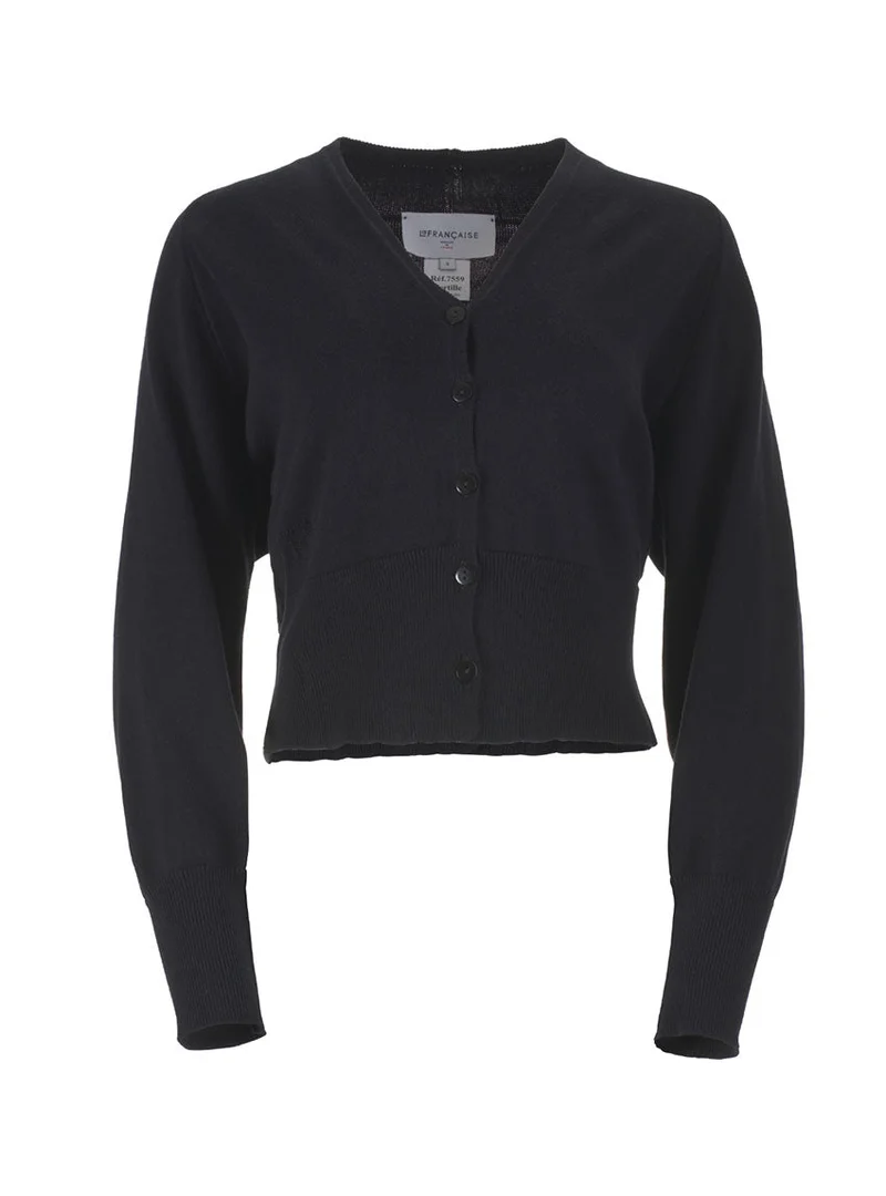 Gilet col V noir Bertille