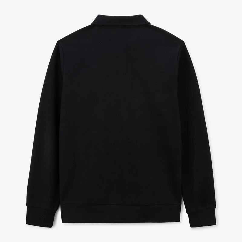 Sweat zippé avec col polo Souleman noir SBPLAY